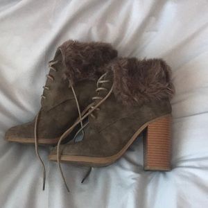 JustFab Fur Booties